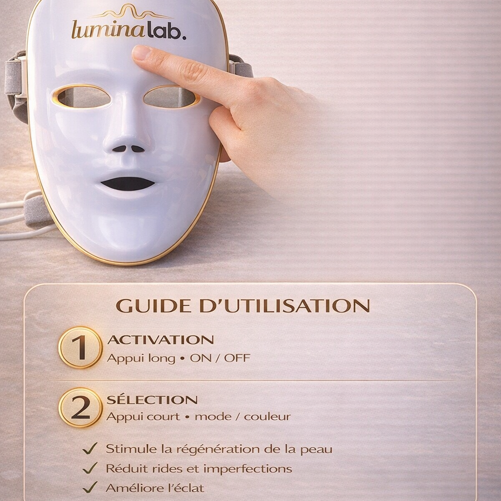 Masque LED de Luminothérapie 7-en-1 - Lumina Lab