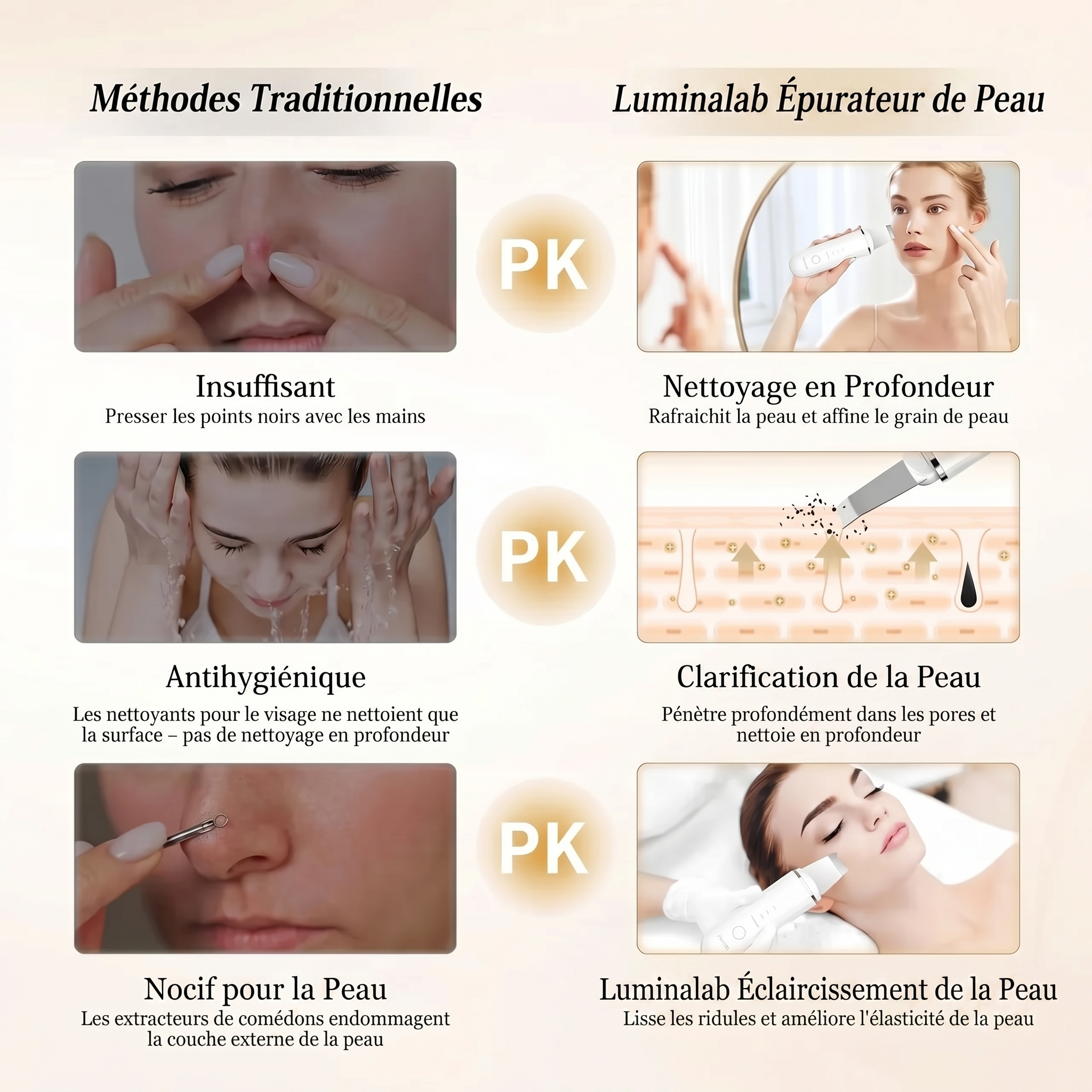 Nettoyeur de Peau Ultrasonique