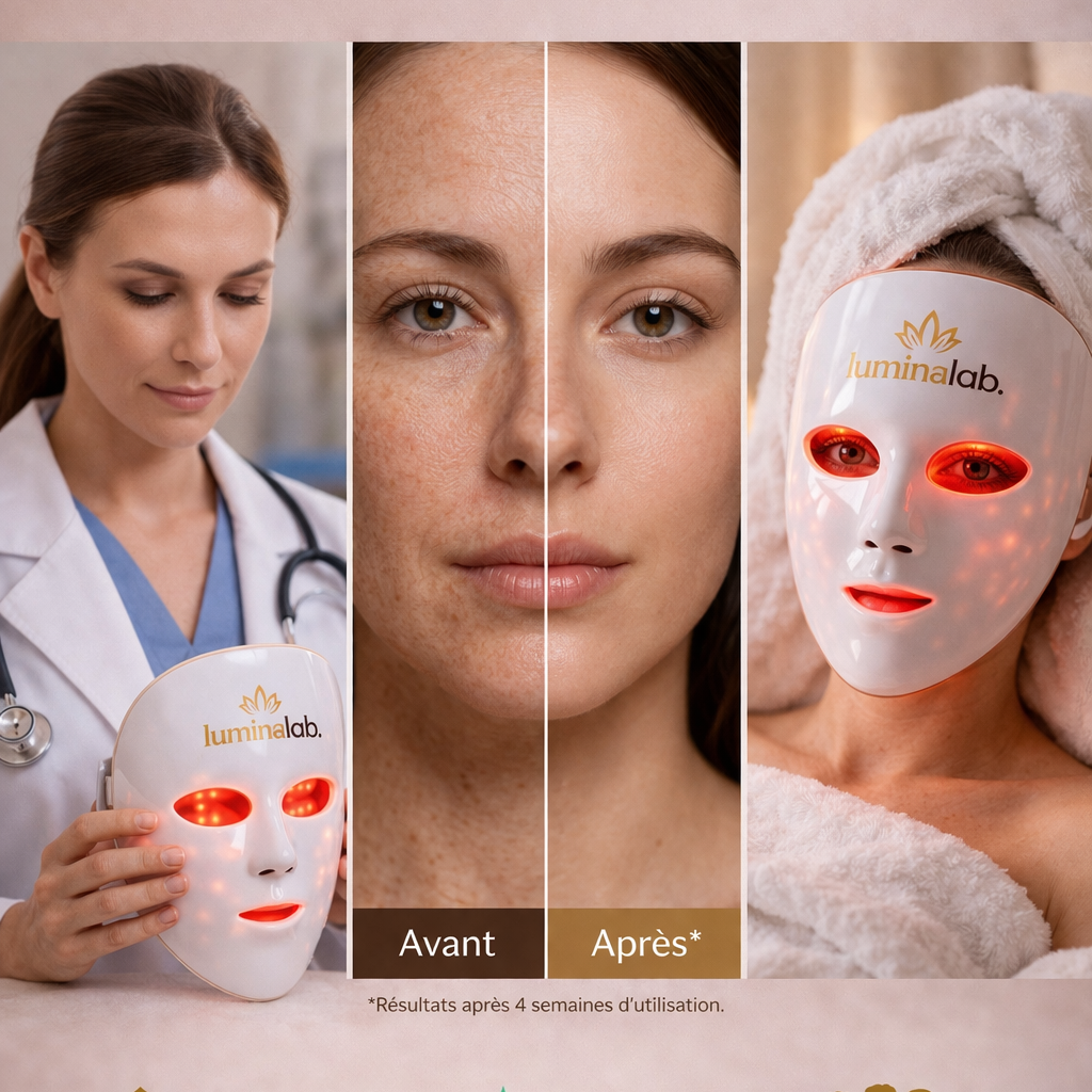 Masque LED de Luminothérapie 7-en-1 - Lumina Lab